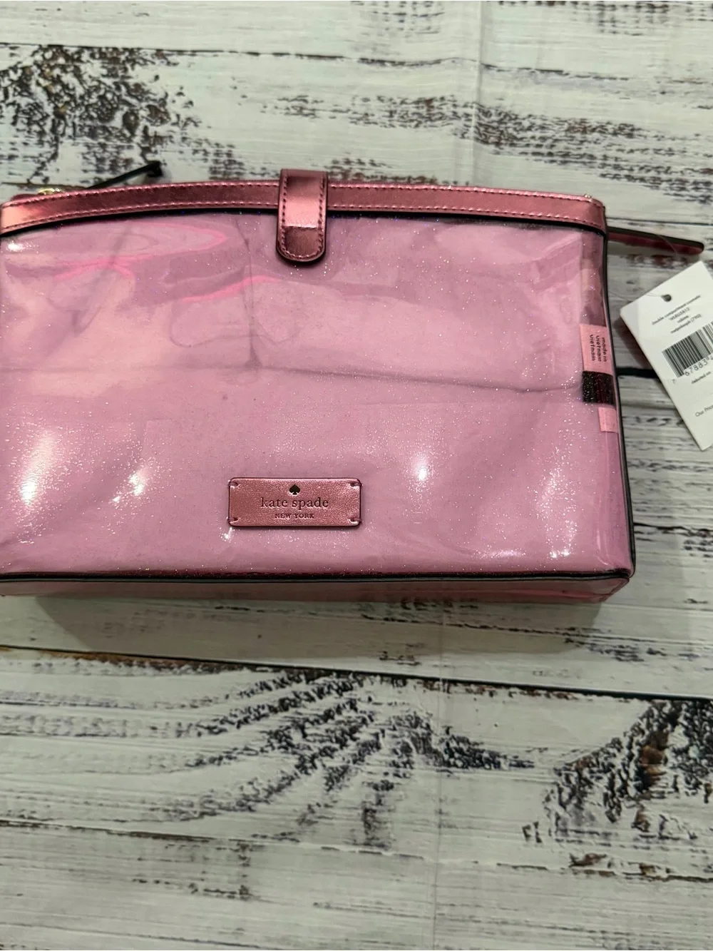 Kate spade Pink Floral Accent Women's make up Bag new